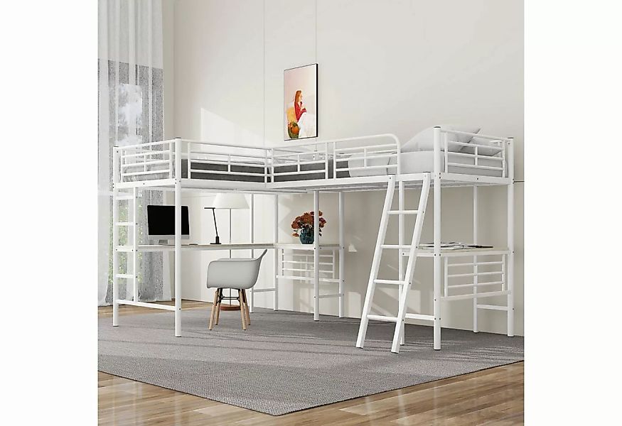 NMonet Hochbett Kinderbett Metallbett (Set) Zwei Etagenbetten, mit 2 Liegef günstig online kaufen