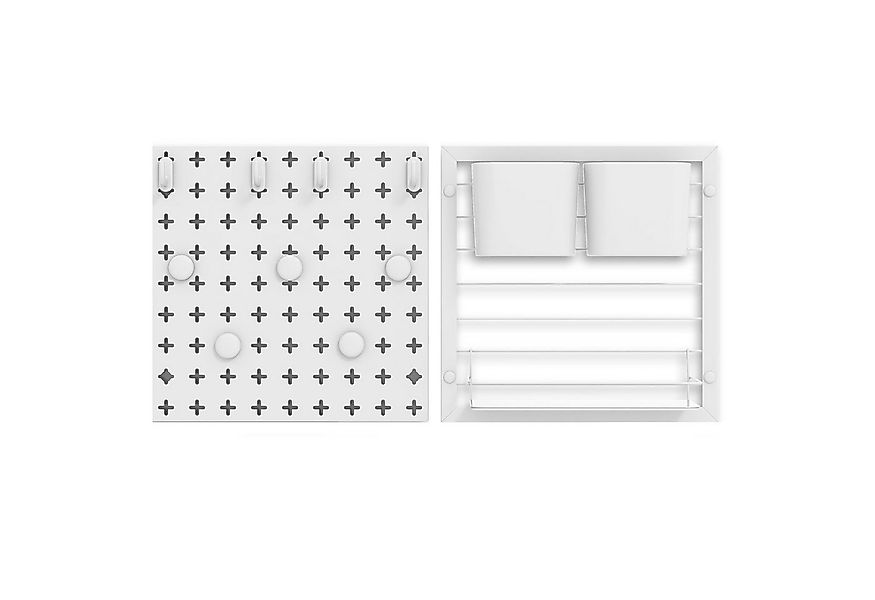 KOMFOTTEU Lochwand, 2 Stücke Pegboards mit Magneten, Haken, Regal & Behälte günstig online kaufen