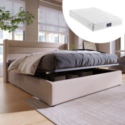 Odikalo Stauraumbett Polster Doppelbett 140/160/180 Lattenrost günstig online kaufen