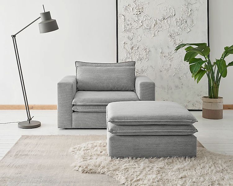Home affaire Sitzgruppe "PIAGGE" 2 Stk. tlg. Hochwertiger Cord, Loveseat un günstig online kaufen