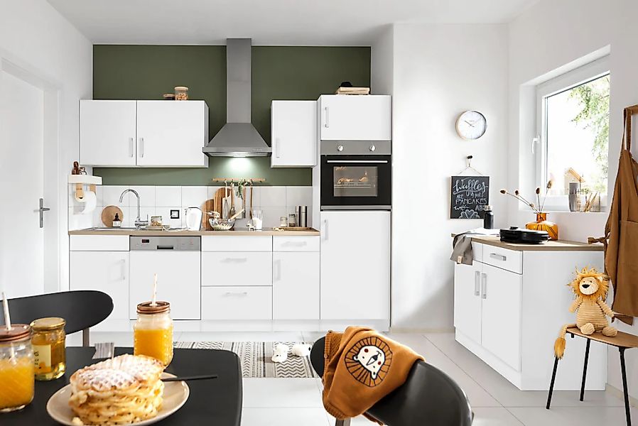 KOCHSTATION "KS-Gera" Breite 270 cm, wahlweise mit E-Geräten, mit Arbeitspl günstig online kaufen