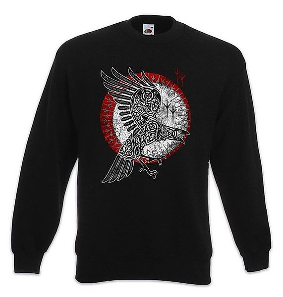 Urban Backwoods Sweatshirt Norse Raven Sweatshirt Runes Wikinger Raben Wall günstig online kaufen