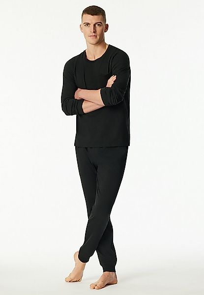 Schiesser Schlafanzug Modern Nightwear (2 tlg) seitliche Taschen, Brusttasc günstig online kaufen