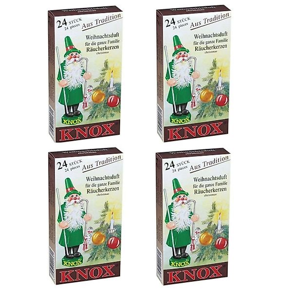 KNOX Duftkerze 4 Päckchen Räucherkerzen- Weihnachtsduft günstig online kaufen