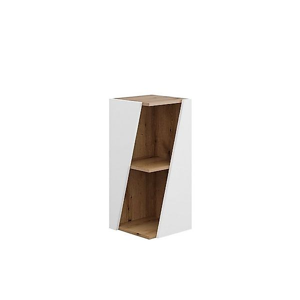 Vicco Midischrank Benno Weiß/Eiche 32 x 71 cm mit Offenen Ablagen günstig online kaufen