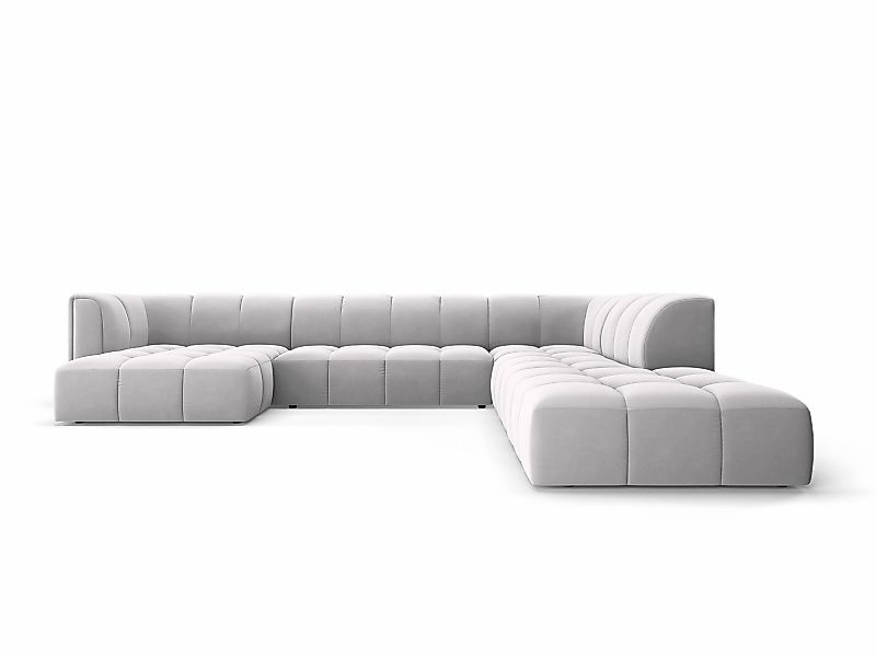 Milo Casa | Panorama-Ecksofa Francesca Samt rechts 7-Sitzer günstig online kaufen