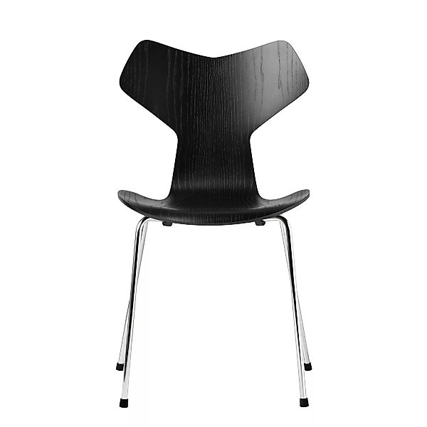 Fritz Hansen - Grand Prix™ Stuhl gefärbte Esche - schwarz/Sitzfläche gefärb günstig online kaufen