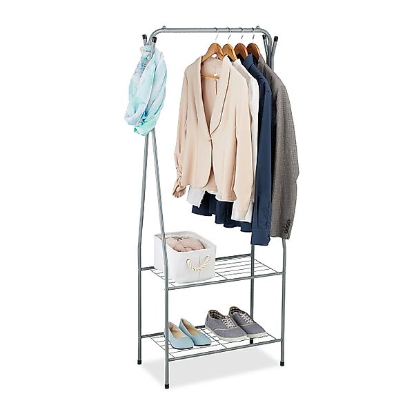 relaxdays Kleiderständer mit 2 Ablage günstig online kaufen