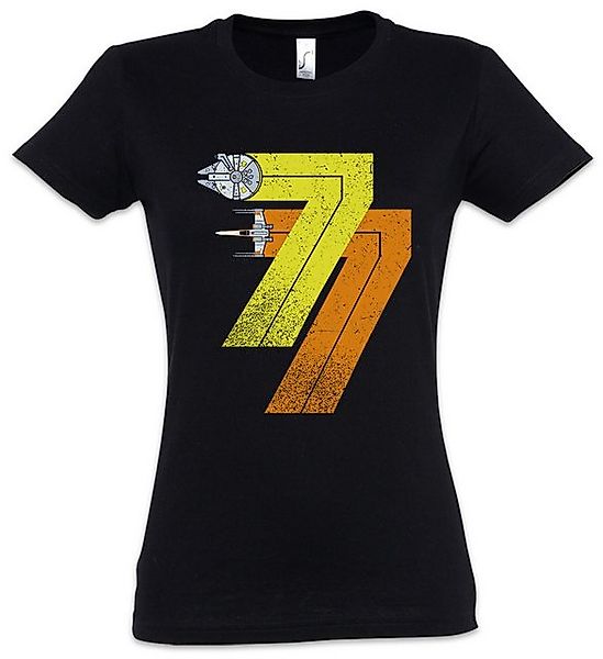 Urban Backwoods Print-Shirt Vintage Rebel Born 77 Damen T-Shirt Shirt Star günstig online kaufen