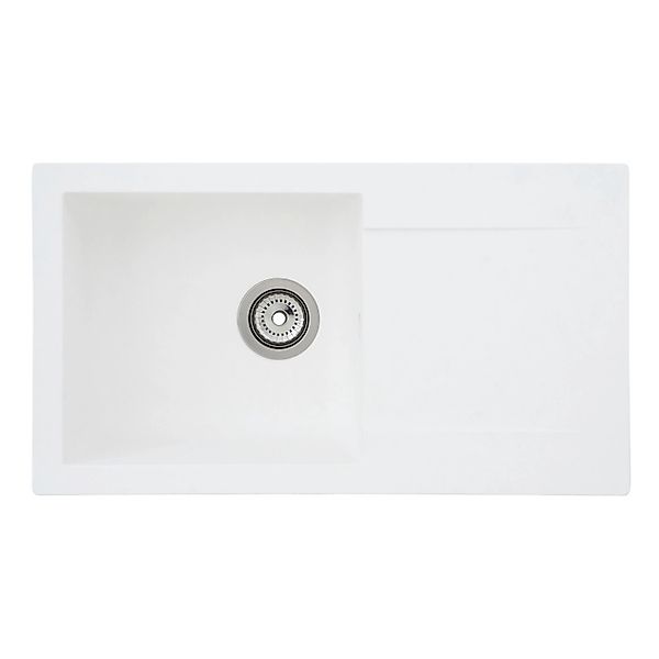 Respekta Einbauspüle Mineralite Denver 78 cm x 44 cm Weiß günstig online kaufen