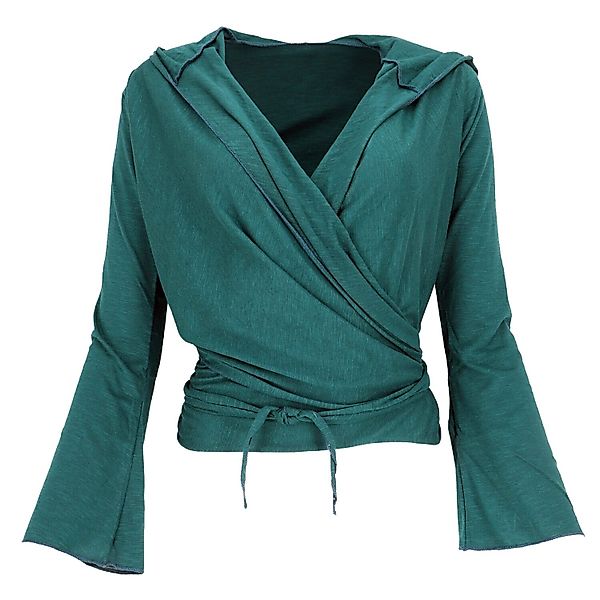 Guru-Shop Longsleeve Wickelshirt, Yogashirt, Langarmshirt mit.. günstig online kaufen