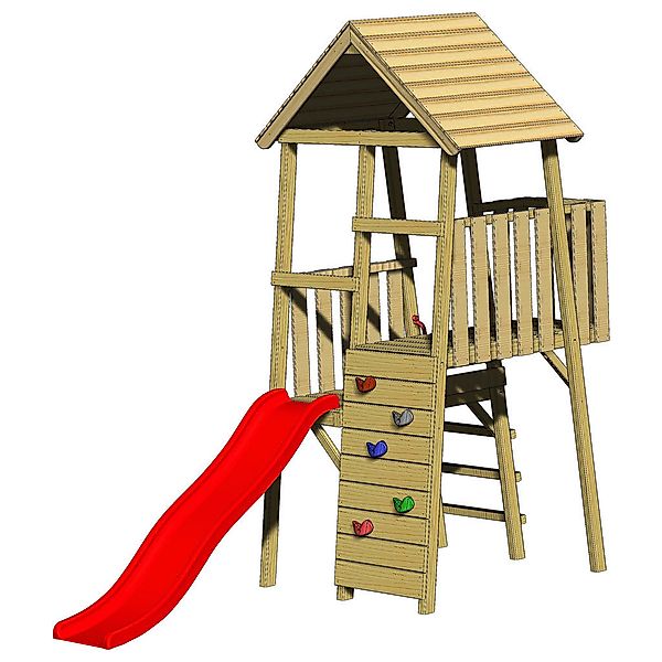 Wendi Toys Kinderspielturm Hase inkl. Rutsche & Kletterwand 270 cm x 110 cm günstig online kaufen