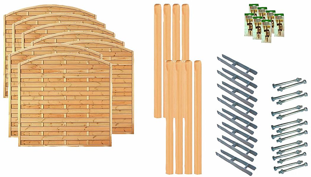 Tetzner & Jentzsch Dichtzaun "Madison 5" 7 Elemente, LxH: 1332x180 cm günstig online kaufen