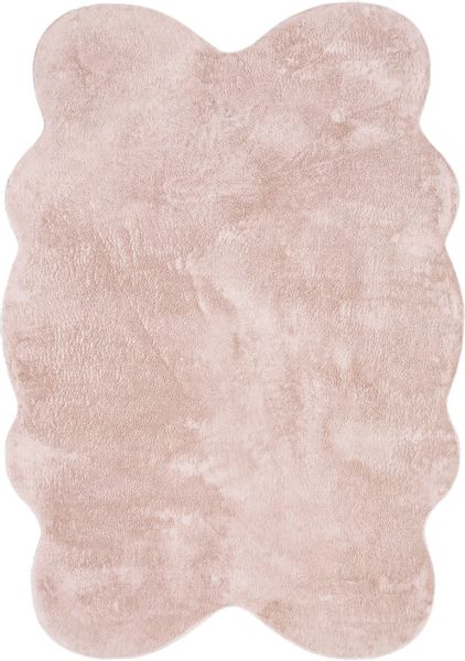 Paco Home Fellteppich "Pelt 640" fellförmig 16 mm Höhe Kunstfell, Uni Farbe günstig online kaufen