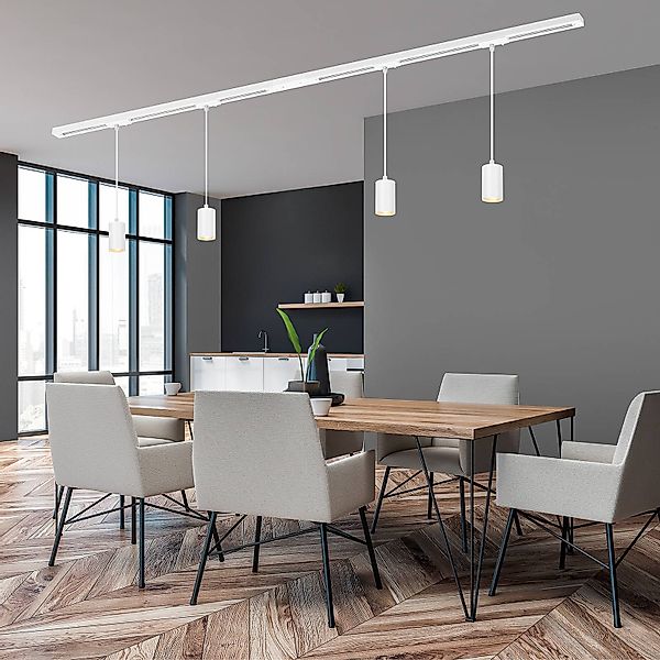 Schienensystem RAIL 230 V, weiß, 4 Pendel, Länge 1,5 m günstig online kaufen