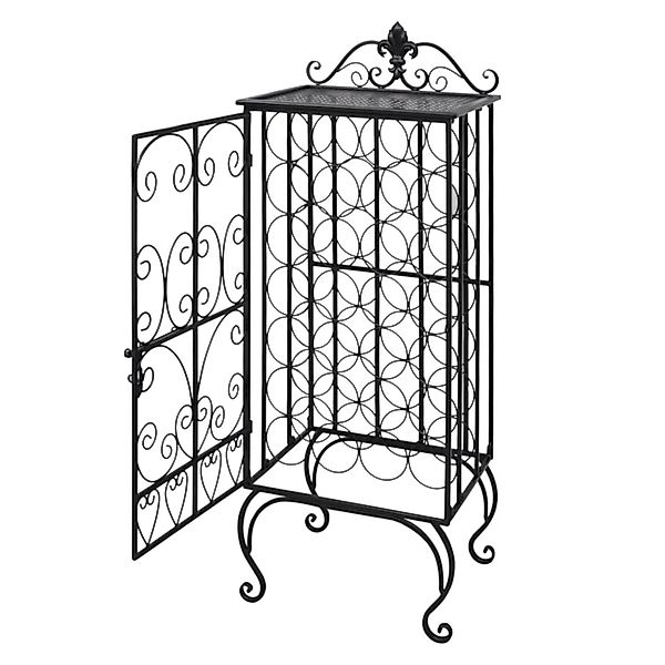 VidaXL Flaschenregal für 28 Flaschen Metall 47 x 35 x 111 cm günstig online kaufen