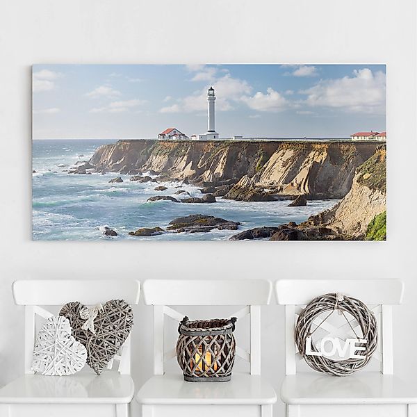 Leinwandbild - Querformat Point Arena Lighthouse Kalifornien günstig online kaufen