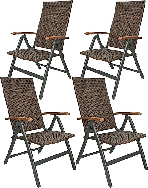 BRUBAKER Gartenstuhl Polyrattan Stuhl - Modena günstig online kaufen