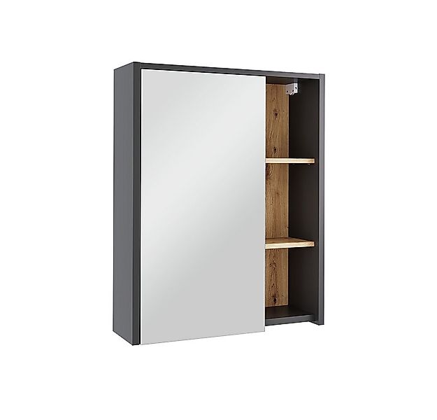 Vicco Badezimmerspiegelschrank Viola, Grau/Artisan, 60 x 75 cm mit offenen günstig online kaufen