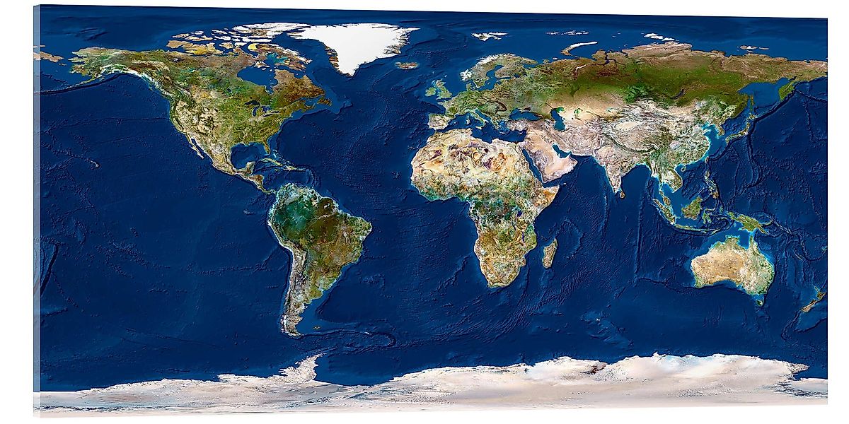 Posterlounge Poster Planetobserver, Topographische Weltkarte, Wohnzimmer günstig online kaufen