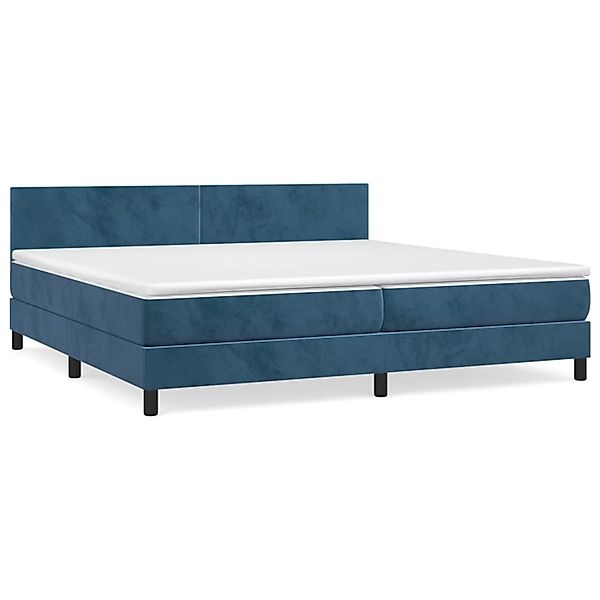vidaXL Boxspringbett mit Matratze Dunkelblau 200x200 cm Samt1389891 günstig online kaufen