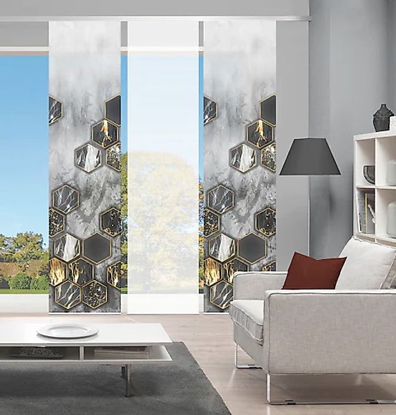 Vision S Schiebegardine »LAYON 3er SET« Paneelwagen 3 Stk. tlg. Schiebevorh günstig online kaufen