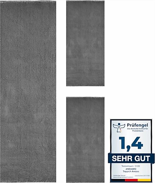 Andiamo Bettumrandung »Arezzo«, (1 tlg.), Uni Farben, weicher Flor, waschba günstig online kaufen
