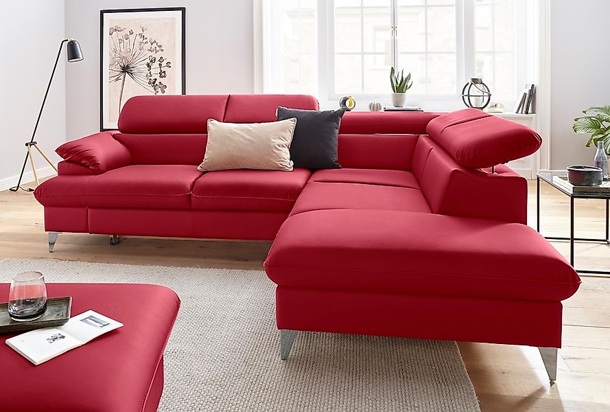 COTTA Polstergarnitur "Caluso L-Form", Set bestehend aus: Ecksofa mit Kopft günstig online kaufen