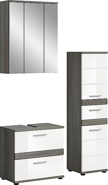welltime Badmöbel-Set »LUCCA, 3-teilig, TOPSELLER!, hochwertige MDF Front«, günstig online kaufen