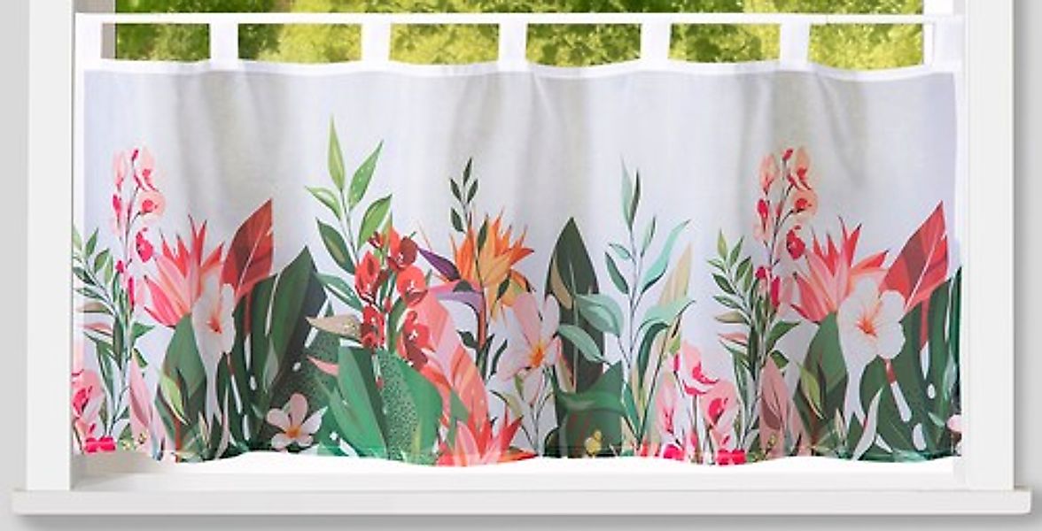 Weckbrodt Scheibengardine »Arabella«, (1 St.), Voile, halbtransparent, bedr günstig online kaufen