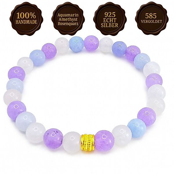 M-Punkt24 Armband Armbänder (Aquamarin Amethyst Rosenquarz), günstig online kaufen