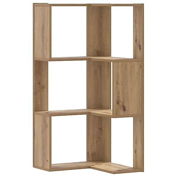 vidaXL Bücherregal Eck-Bücherregal 3 Böden Artisan-Eiche günstig online kaufen