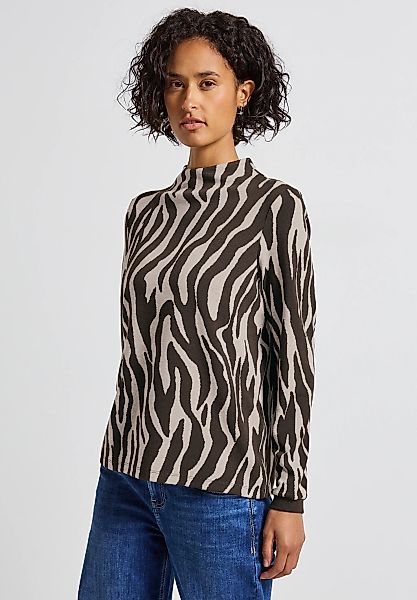 STREET ONE Langarmshirt mit Zebra-Print günstig online kaufen