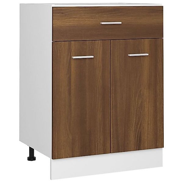 vidaXL Unterschrank Unterschrank mit Schublade Braun Eichen-Optik 60x46x81, günstig online kaufen