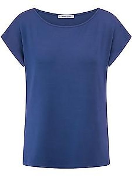 Shirt Rundhals-Ausschnitt Peter Hahn blau günstig online kaufen