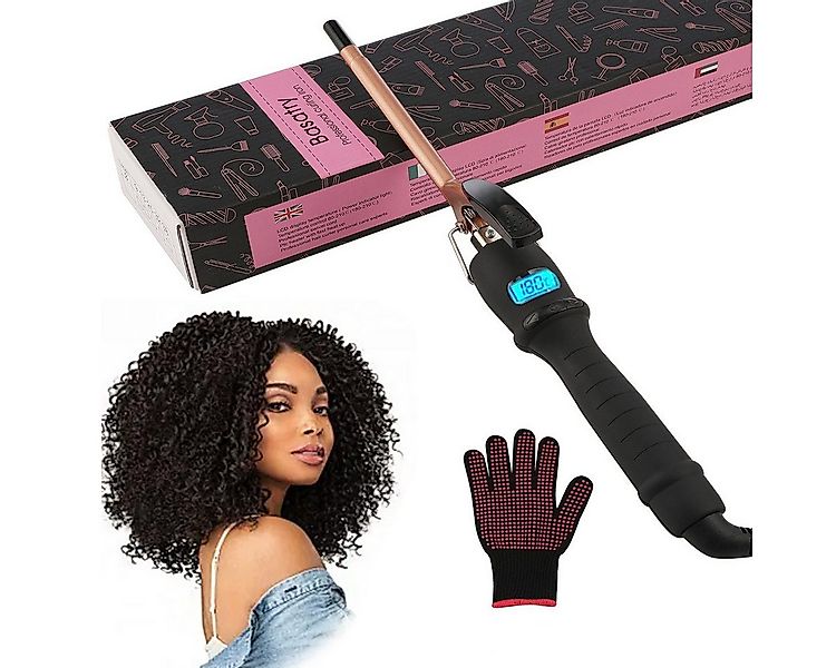 LETGOSPT Lockenstab Profi 9mm Lockenstab, LCD-Display Keramischer Lockenwic günstig online kaufen