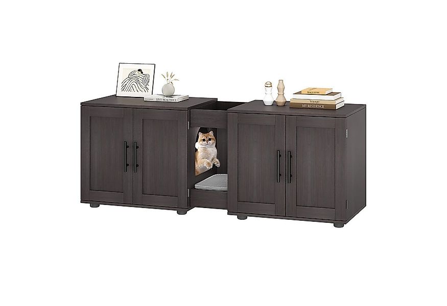 GarveeMore Katzentoilette Katzenklo Schrank Katzenhaus Katzenmöbel für 2 Ka günstig online kaufen