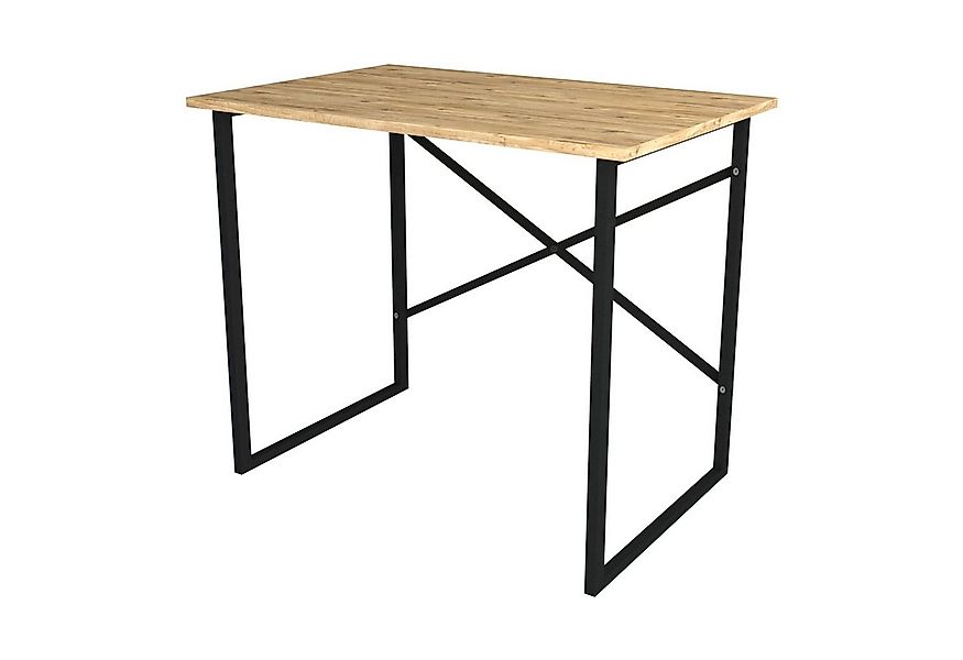 en.casa Schreibtisch, »Tjeldsund« Computertisch 74x90x60cm Eiche günstig online kaufen