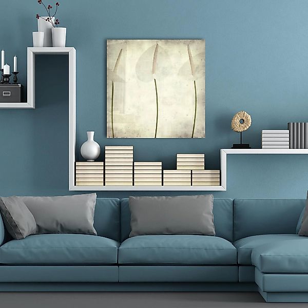 queence Leinwandbild "Fleur" Blumen  Blumenbilder  Blätter  Blätterbilder 1 günstig online kaufen