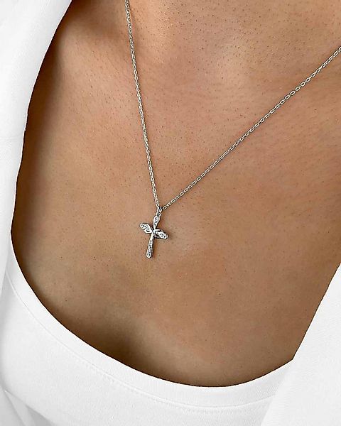 DANIEL CLIFFORD Kreuzkette 'Theodora' Damen Halskette Silber 925 Kreuz Anhä günstig online kaufen