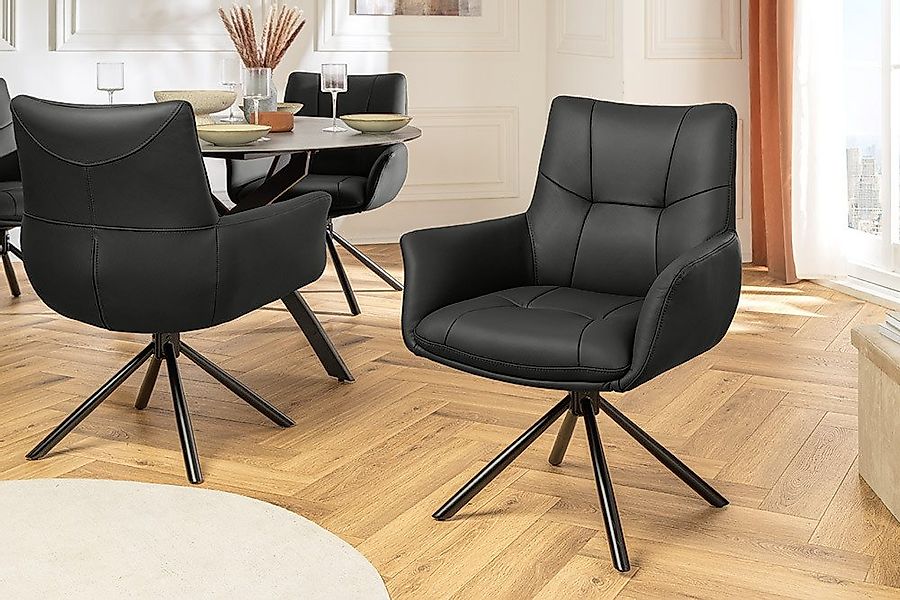 riess-ambiente Drehstuhl SIGNATUR 85cm schwarz (Einzelartikel, 1 St), Armle günstig online kaufen