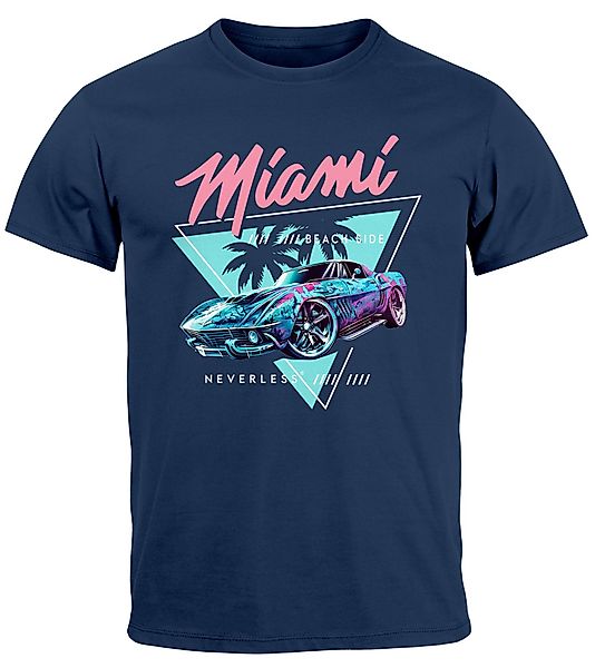 Neverless Print-Shirt Herren T-Shirt Bedruckt Miami günstig online kaufen