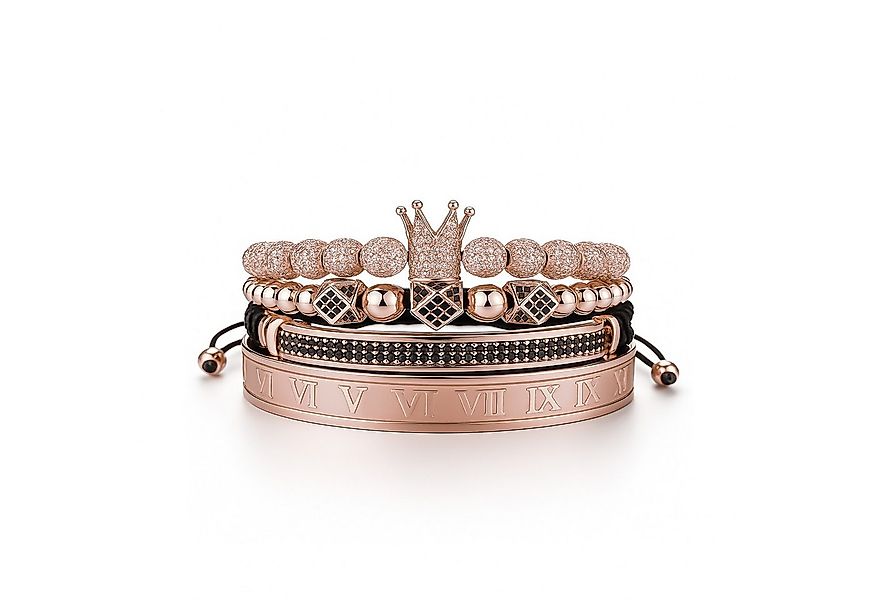 UNIQAL.de Edelstahlarmband Set Edelstahlarmband SET Herren "ROYAL KING" ver günstig online kaufen