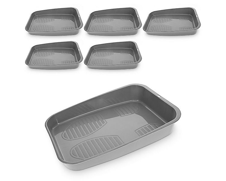 Navaris Schuhabtropfschale Schuhablage Set, 6-teilig, stapelbar, für Garder günstig online kaufen