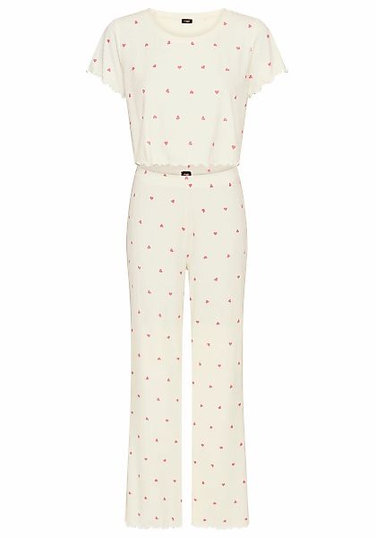 Vivance Dreams Pyjama Set, 2 tlg. mit süßem Herzchendruck günstig online kaufen