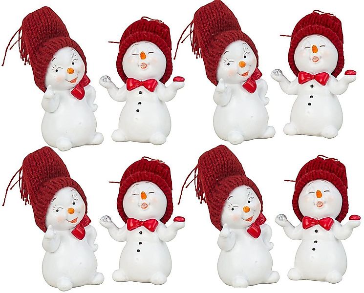 Geschenkestadl Schneemann 8 Stück Schneemann Figuren Strickmütze 7cm Winter günstig online kaufen