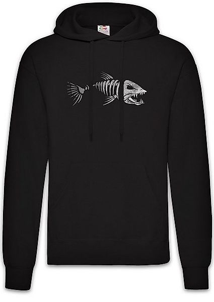 Urban Backwoods Hoodie Fish Skeleton Herren Hoodie Skelett Fischskelett Fis günstig online kaufen