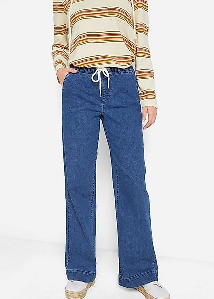 bonprix Weite Jeans (2-tlg) mit elastischem Bund und Tunnelzug günstig online kaufen