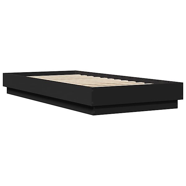 furnicato Bettgestell Schwarz 90x200 cm Holzwerkstoff günstig online kaufen
