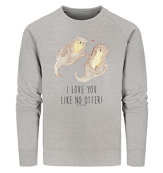 Mr. & Mrs. Panda Longpullover Otter Hände halten Größe S - Heather Grey - G günstig online kaufen